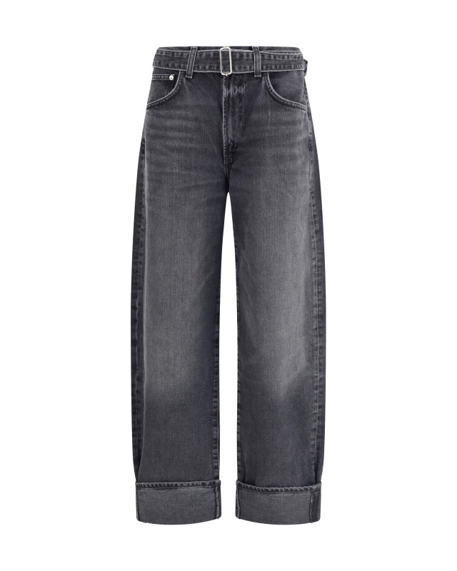 Cuffed Taper wide Jeans