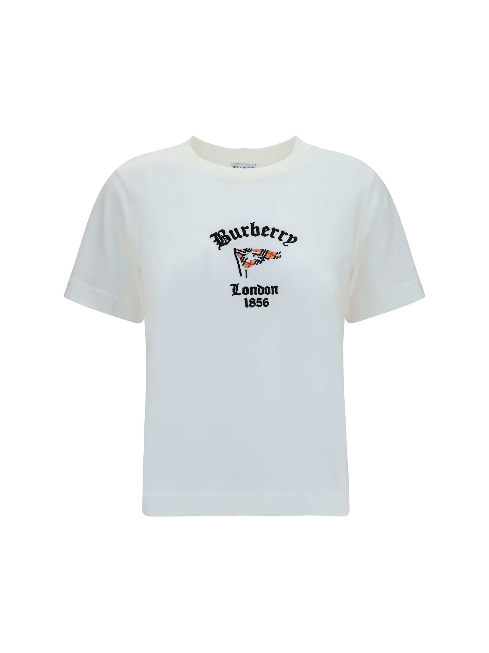 Cotton T-Shirt with Check Flag