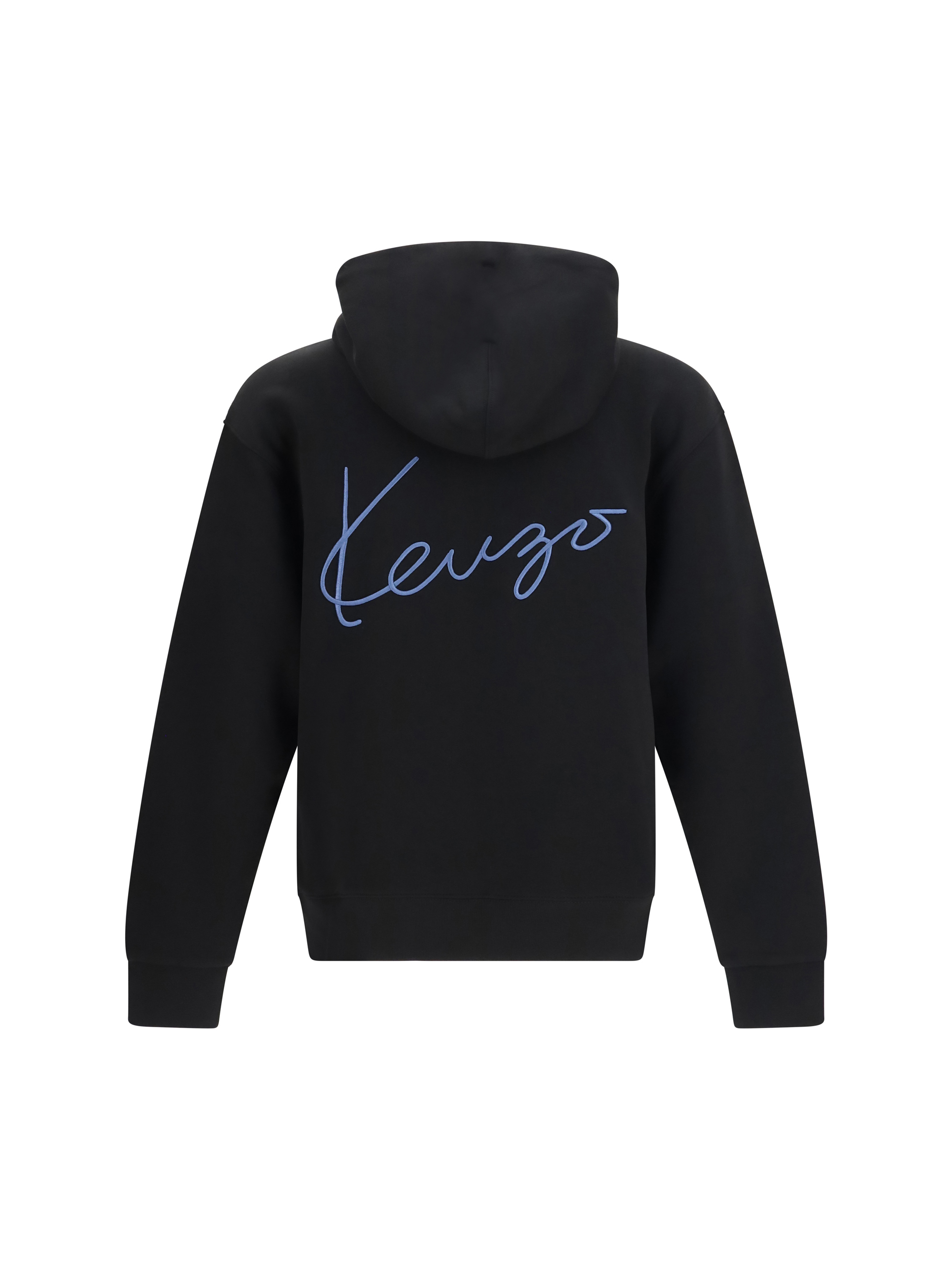 Kenzio Signature Embroidered Cotton Zip Hoodie