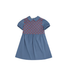 Stretch cotton poplin Dress for Girl