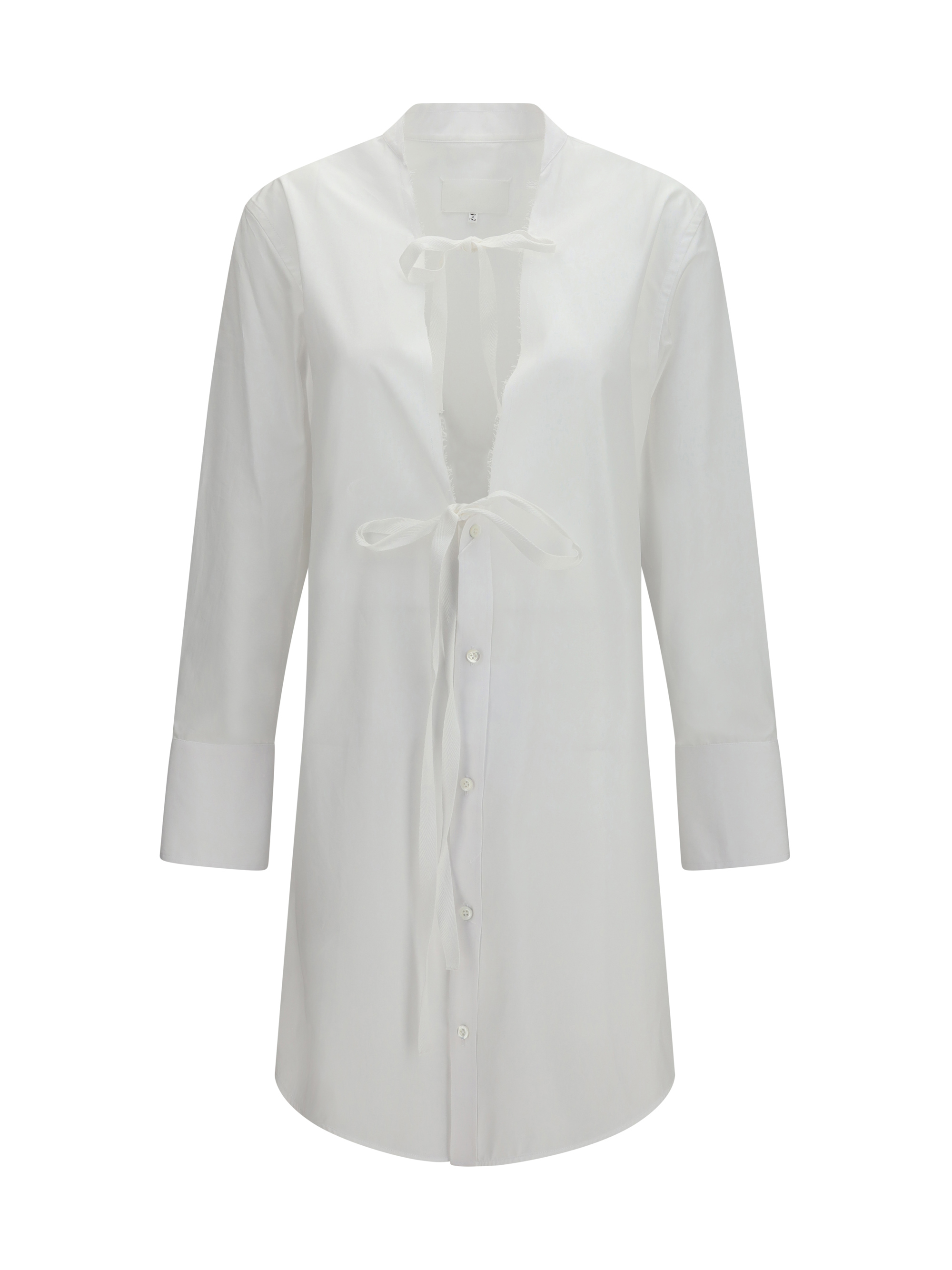 Raw-edge cotton mini Dress