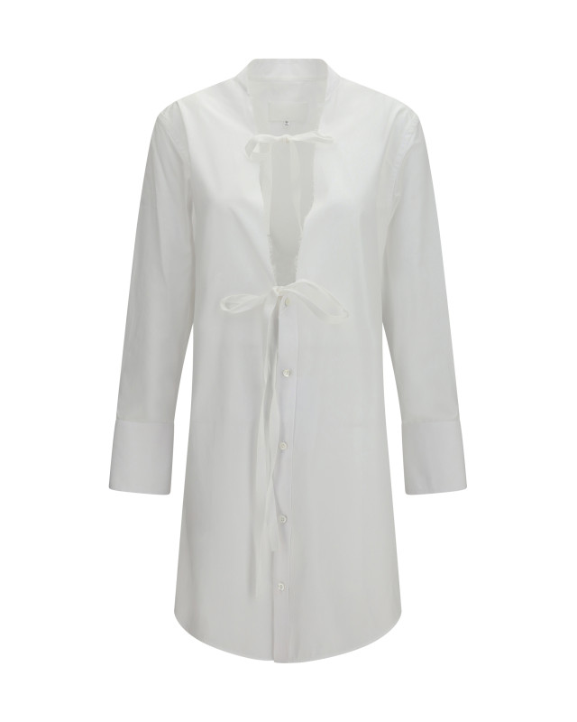 Raw-edge cotton mini Dress