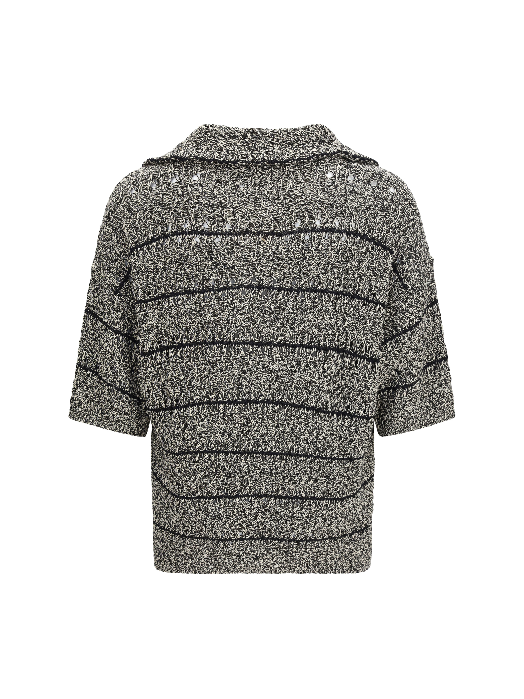 Mouliné texture knit Shirt