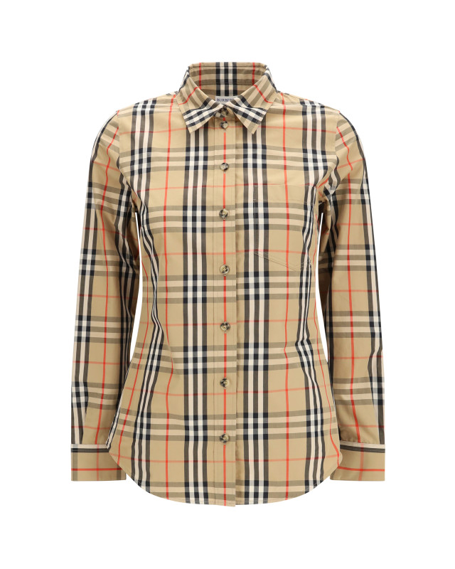 Stretch cotton Check Shirt