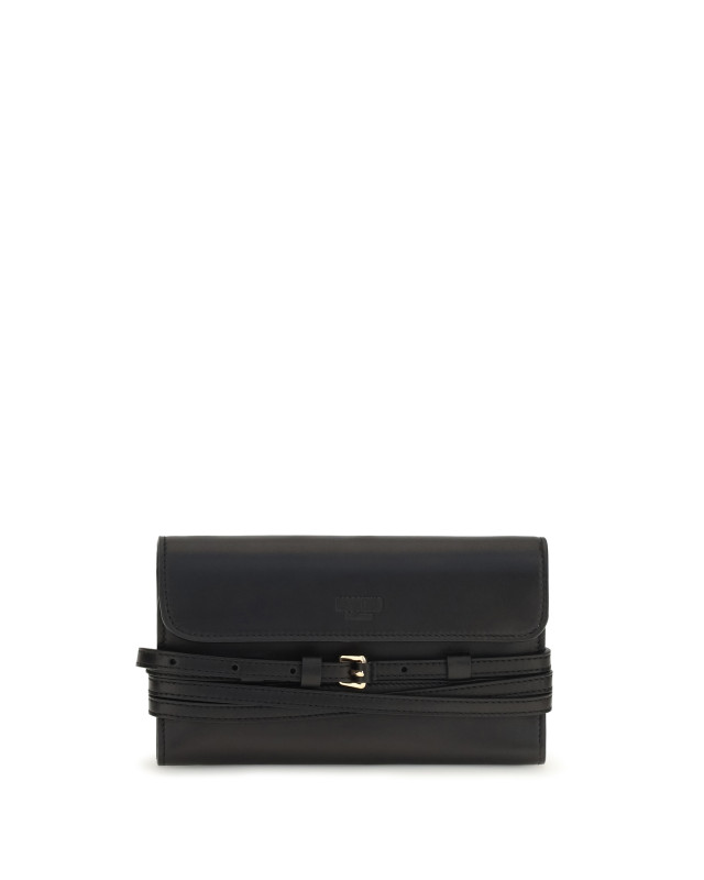 Leather Wallet with buckle detail