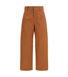Cotton canvas barrel-leg Pants