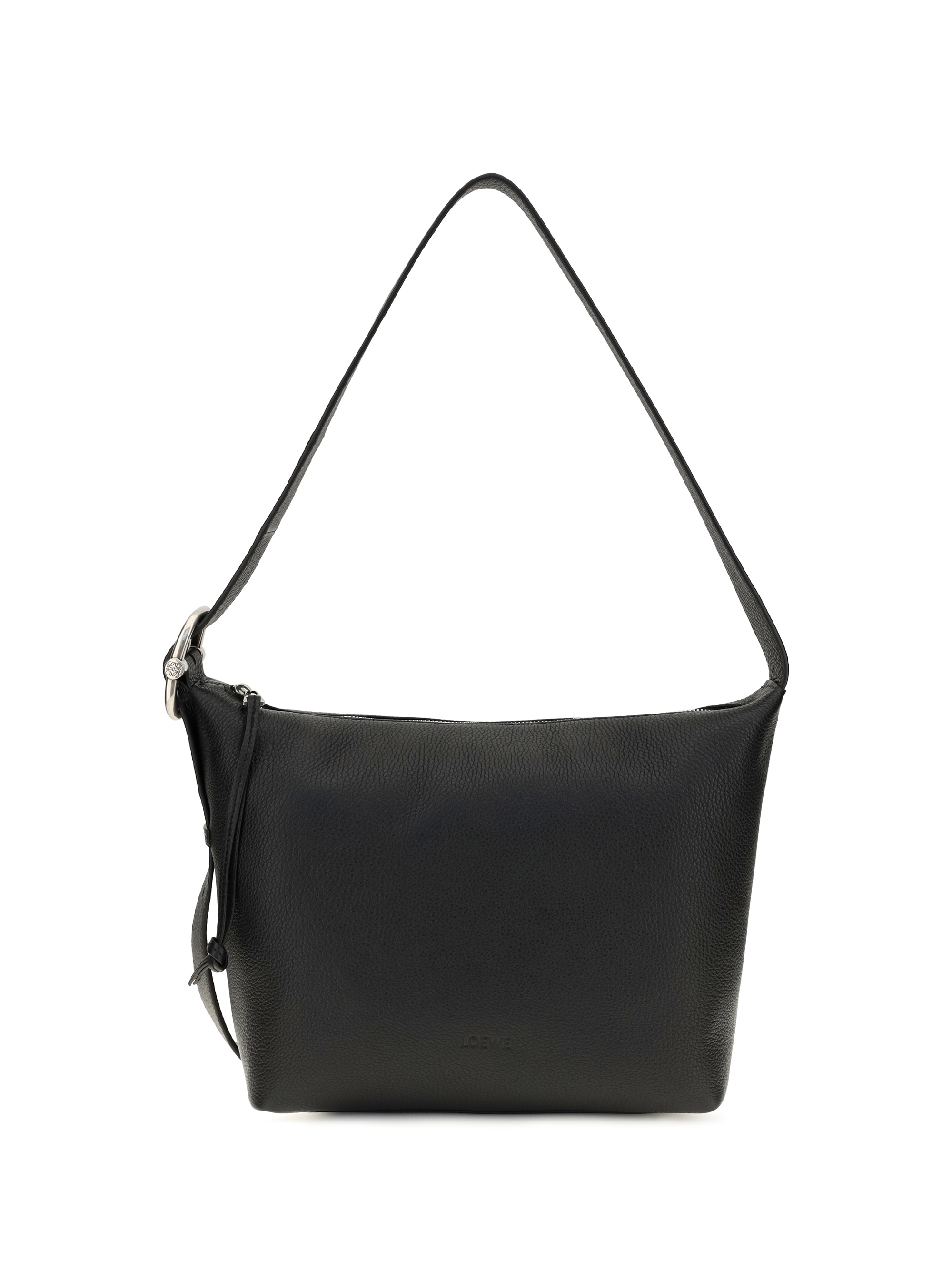 Medium Loop Hobo Bag in grained calfskin