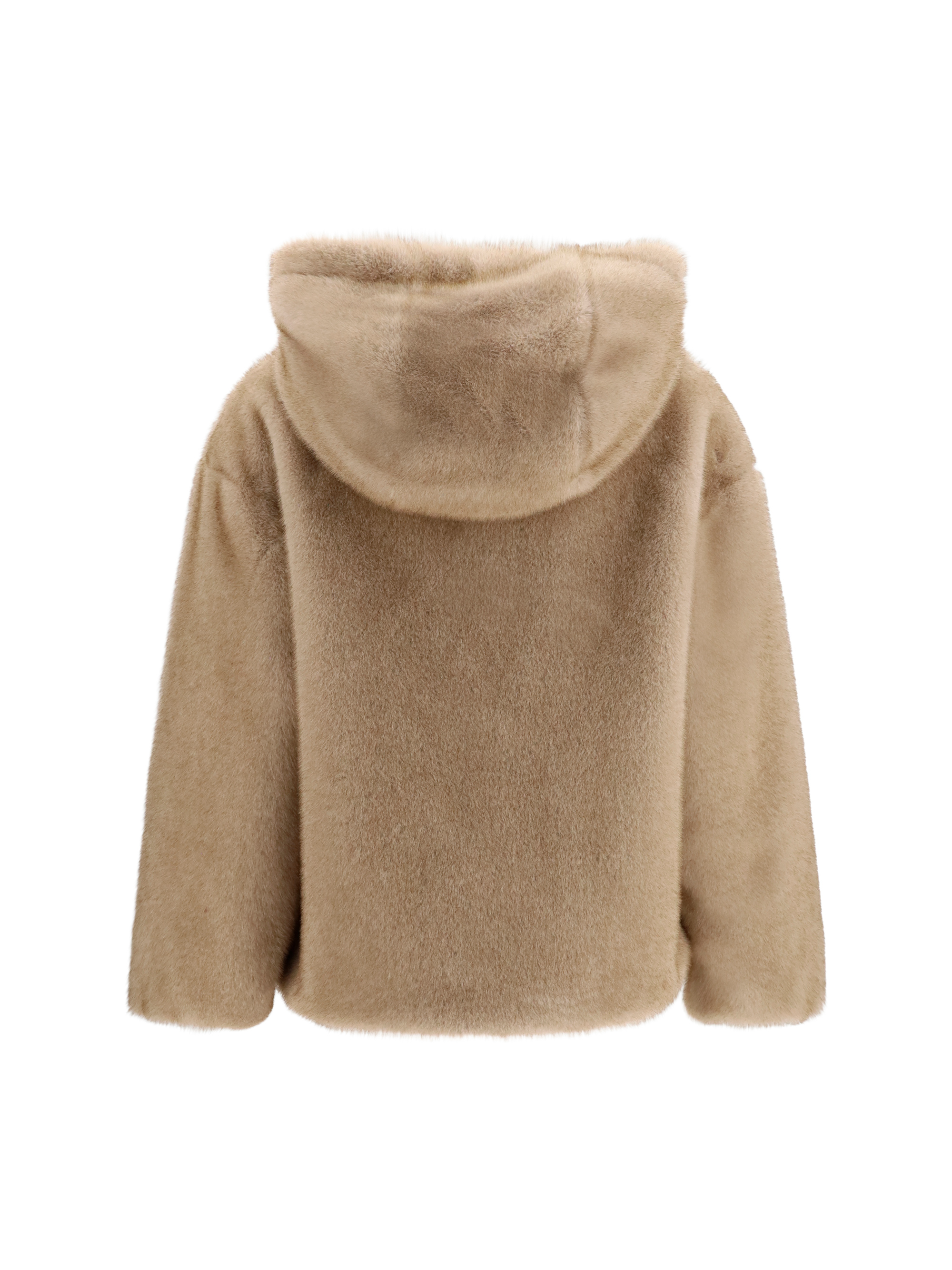 Hooded Jacket in eco-fur