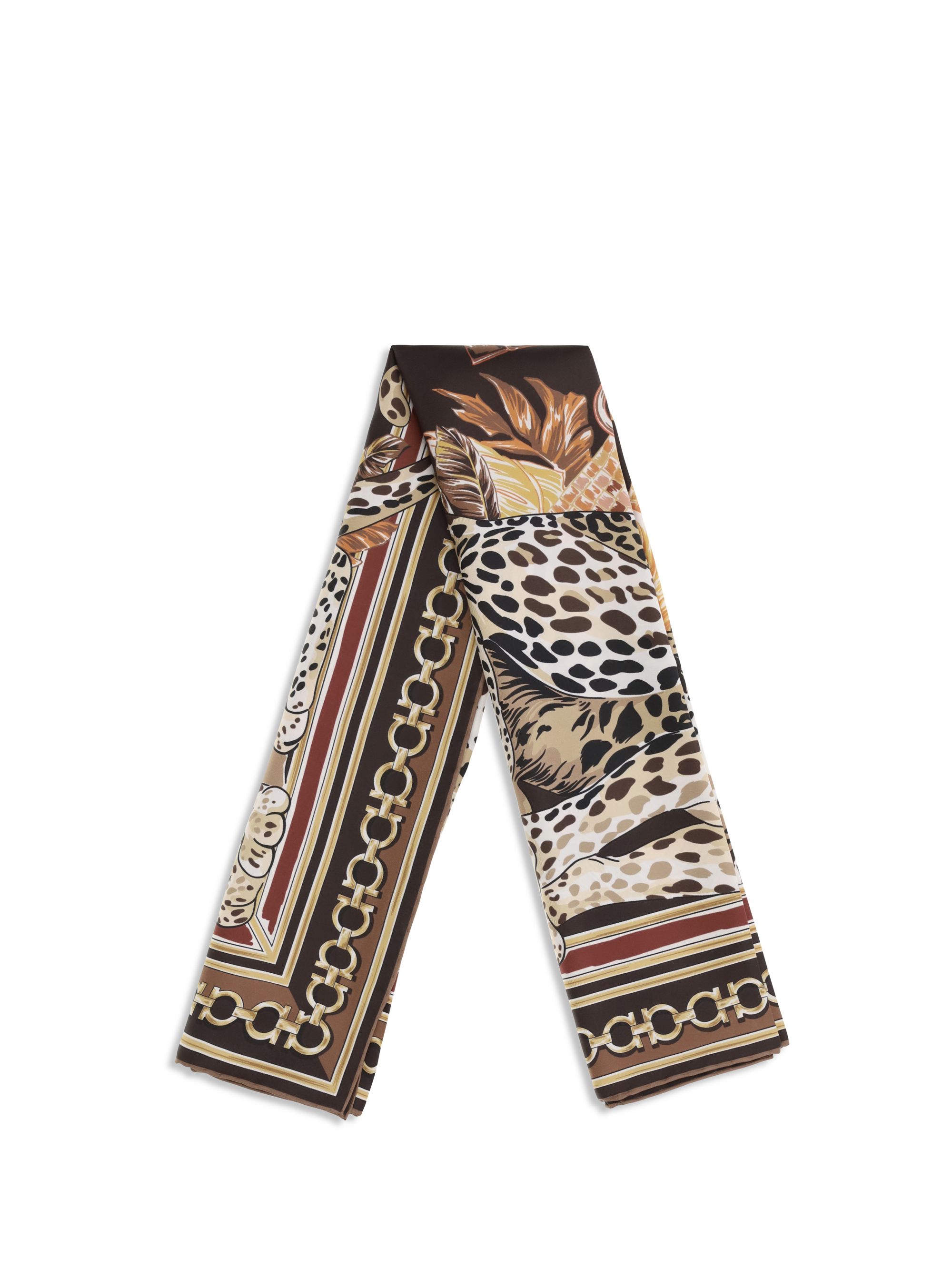 Leopard-print silk Scarf