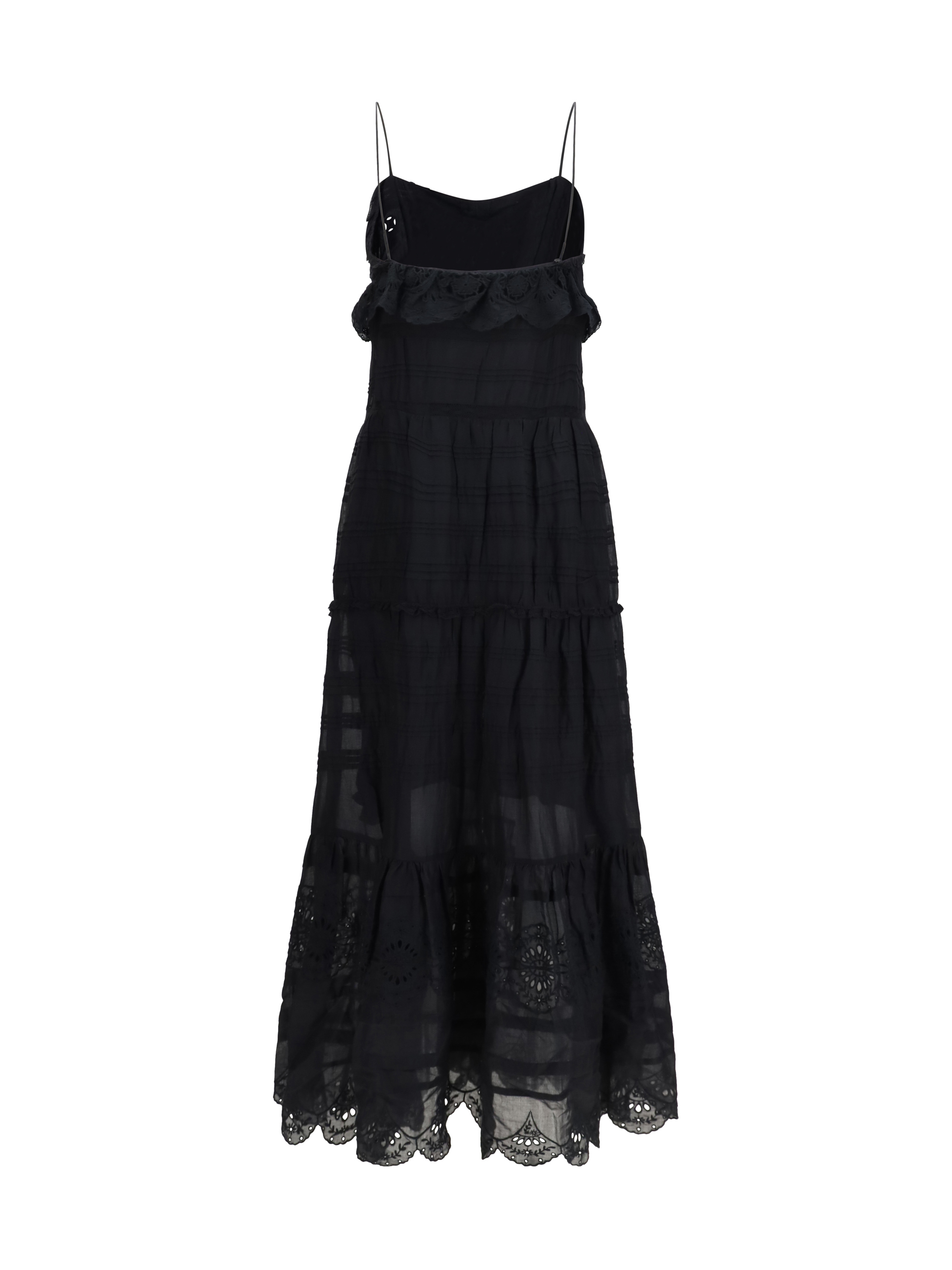 Paule long ruffled Dress