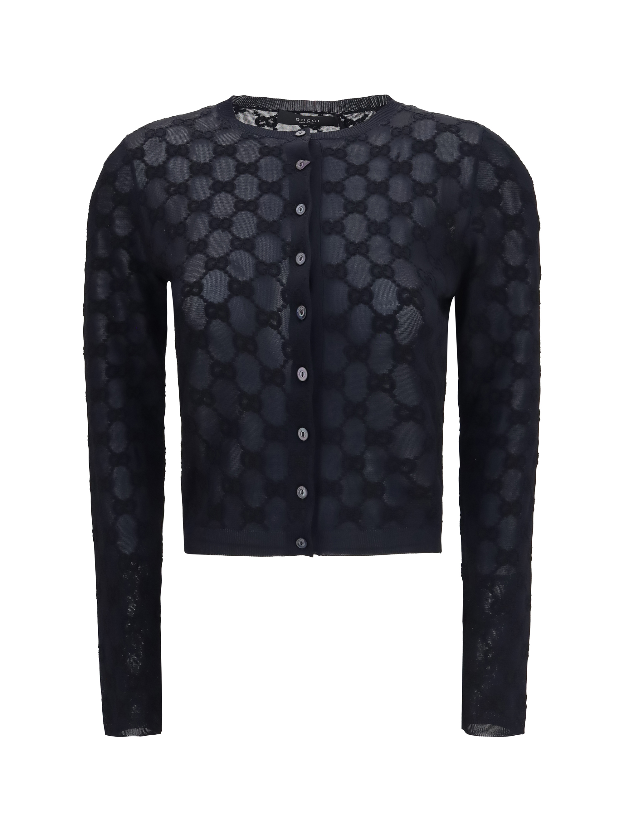 GG all-over viscose crepe Cardigan