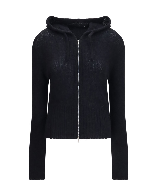 Alpaca-blend Zip-Up Hoodie