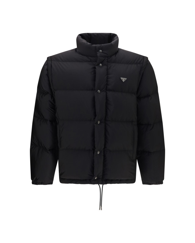 Puffer Jacket Re-Nylon with Triangle Logo