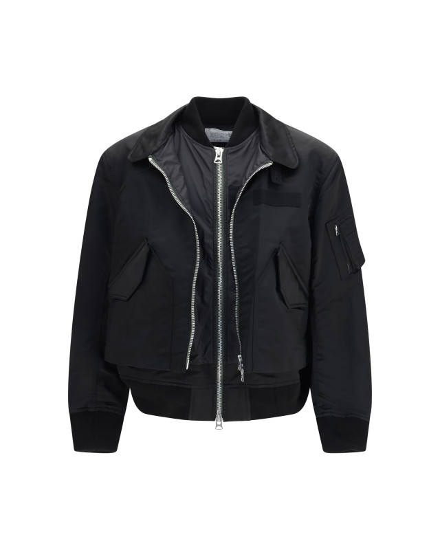 Cotton chino and nylon twill double Jacket