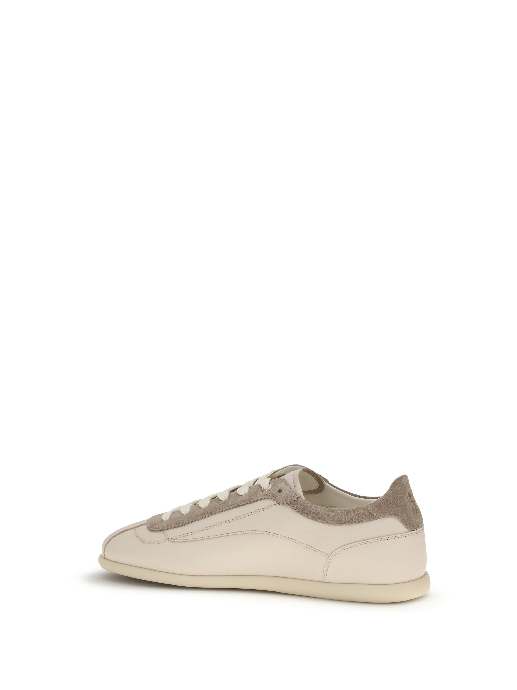Leather and suede Sneakers with slim sole