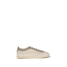 Leather and suede Sneakers with slim sole