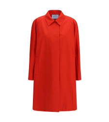 Cotton gabardine Coat with classic collar