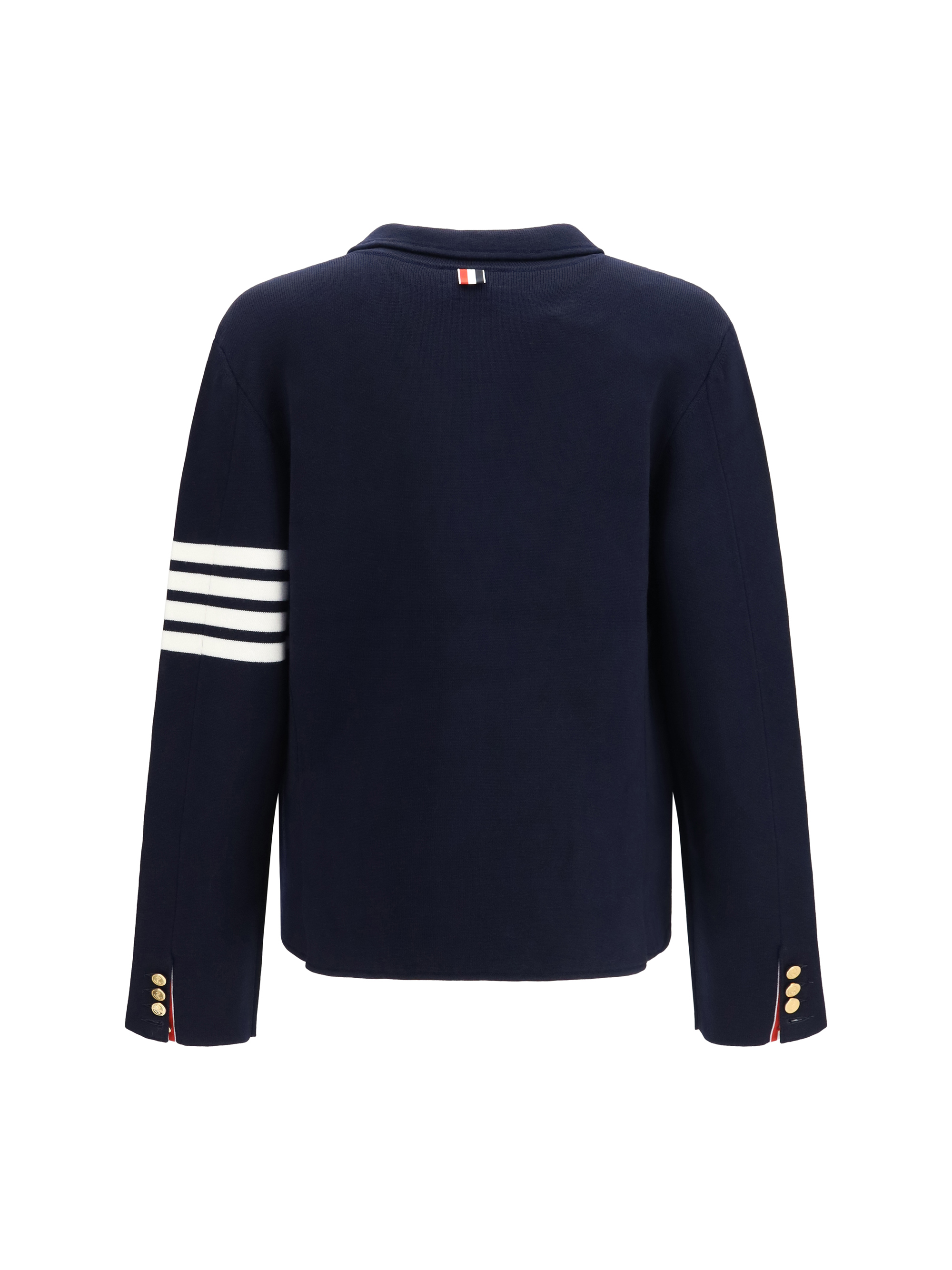 Single-breasted wool Jacket with four-bar sleeve detail