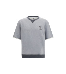 Melange fabric T-shirt