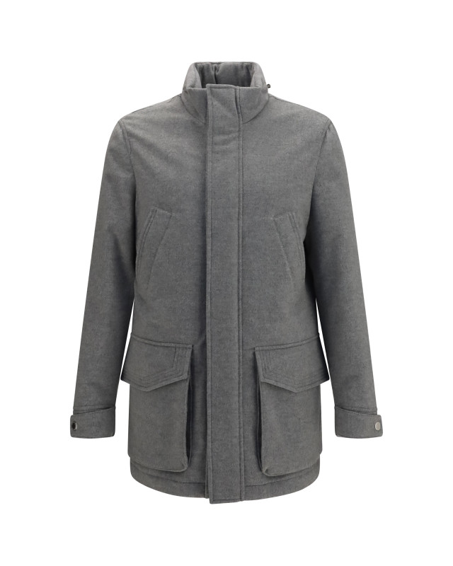 Cashmere Jacket with zip and buttons