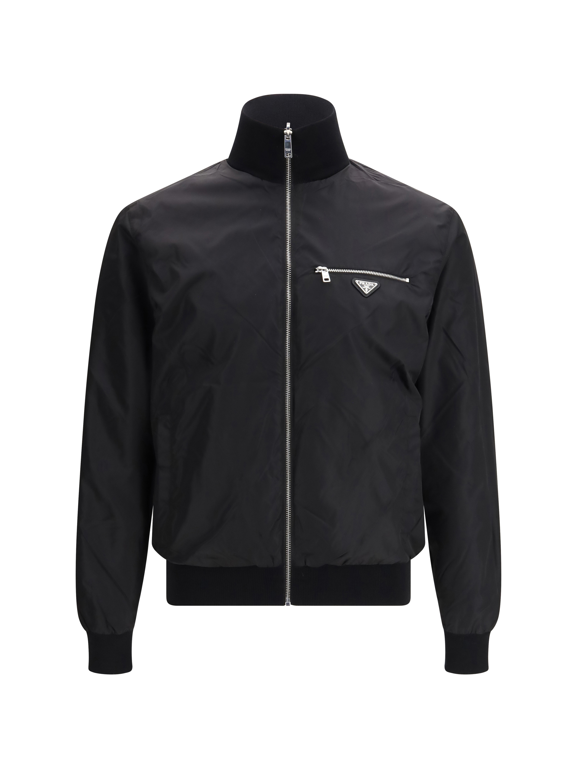 Reversible wool and re-nylon Jacket