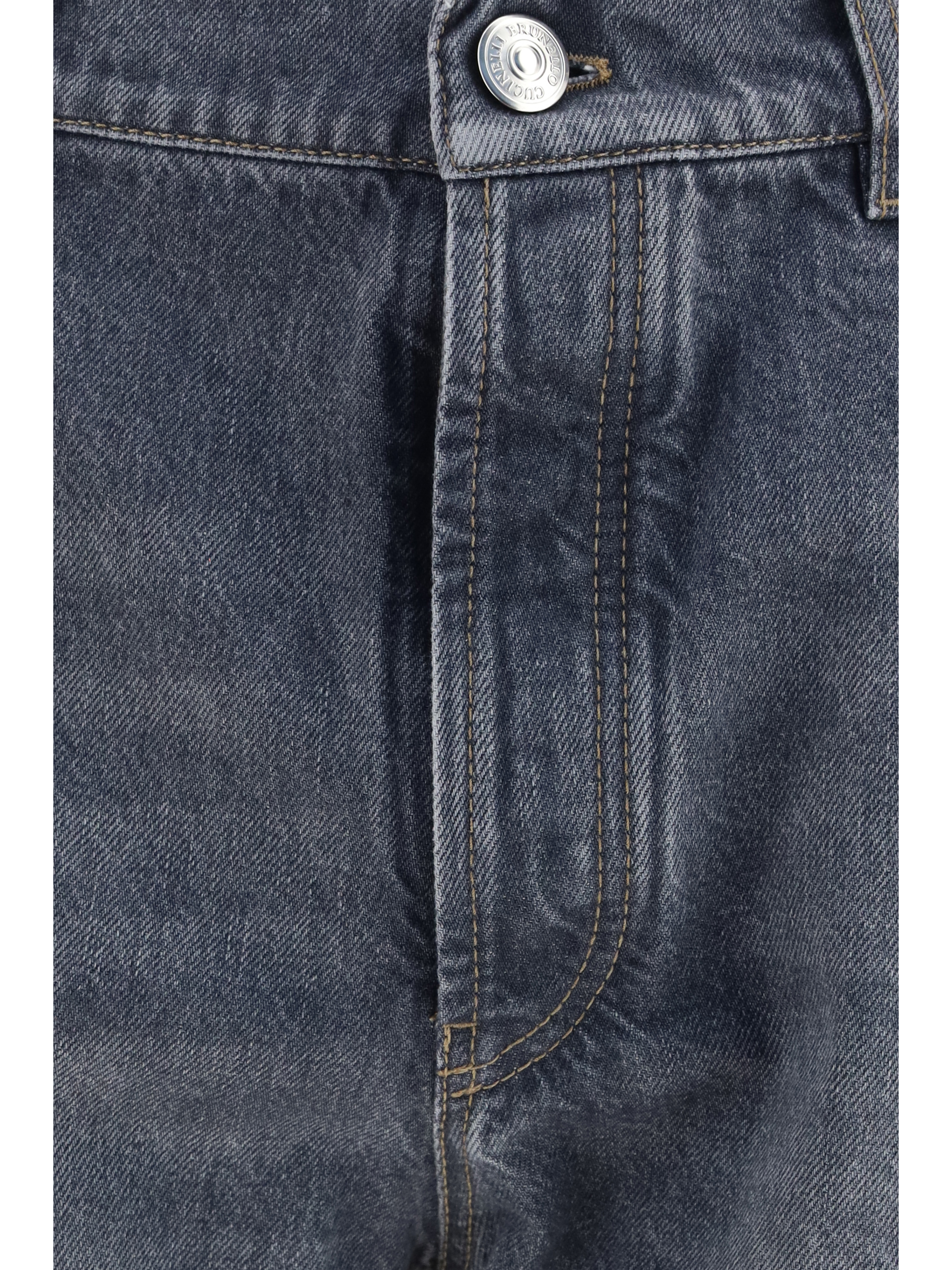 Straight-leg turn-up Jeans