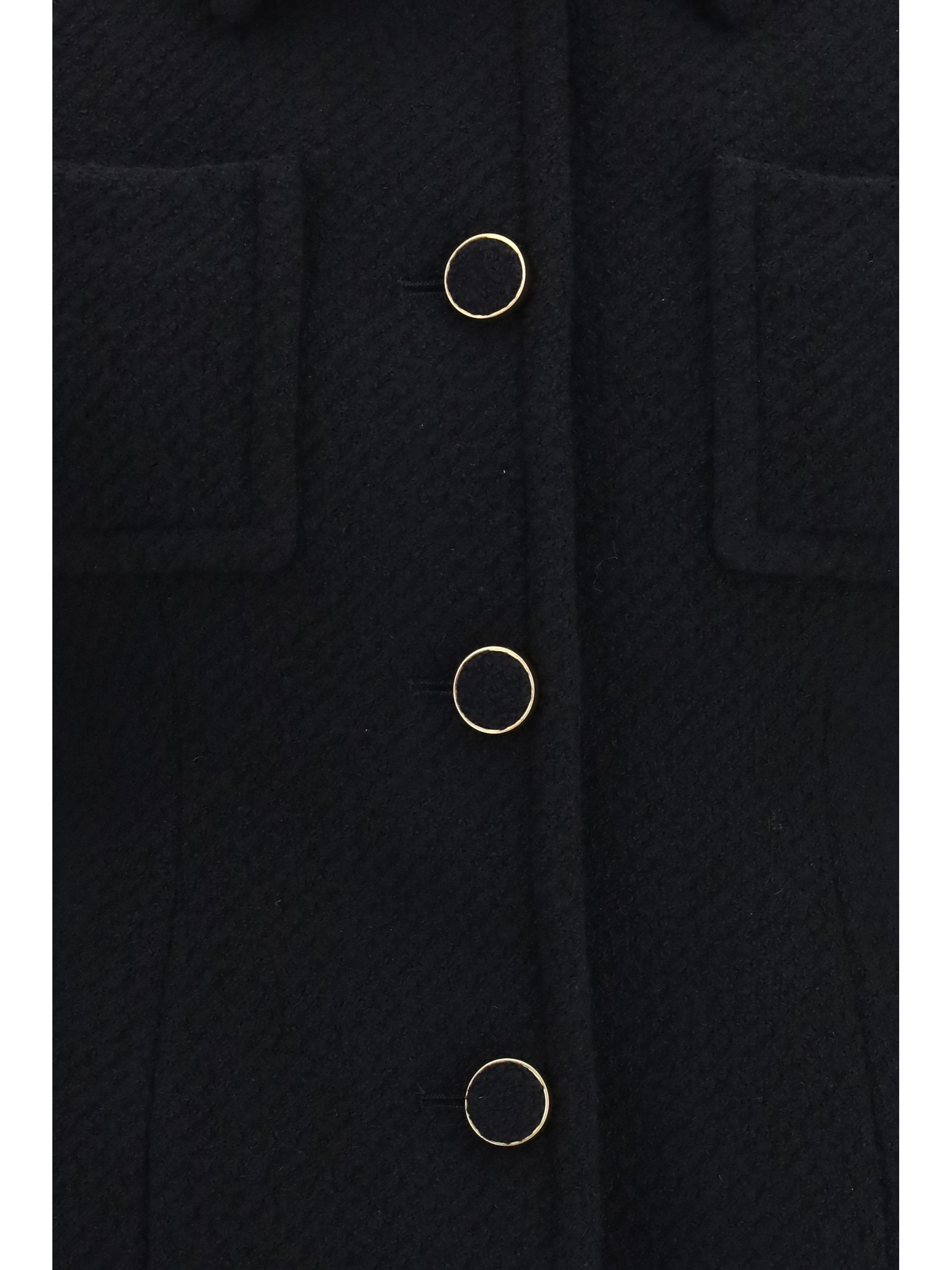 Cropped single-breasted Blazer with fabric buttons