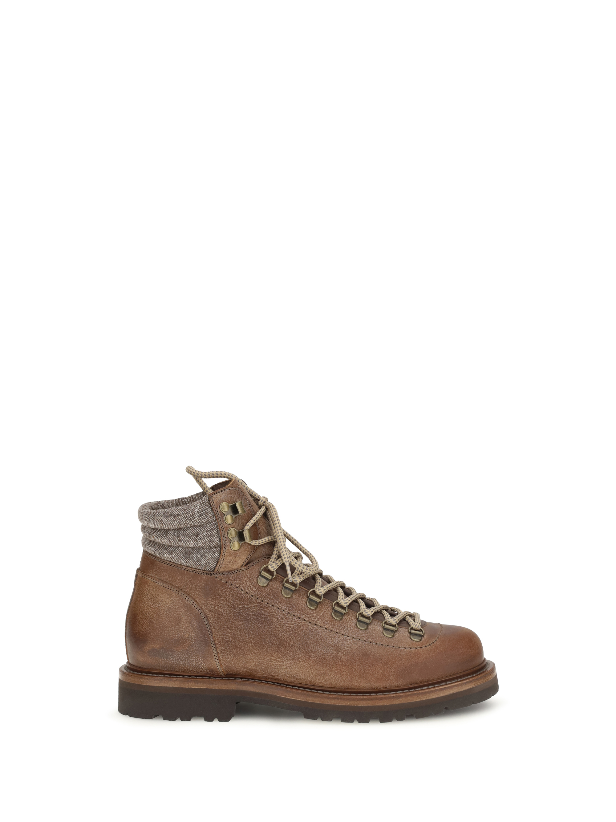 Mountain Boots in leather with wool and cashmere inserts