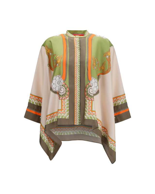 Printed silk scarf Shirt