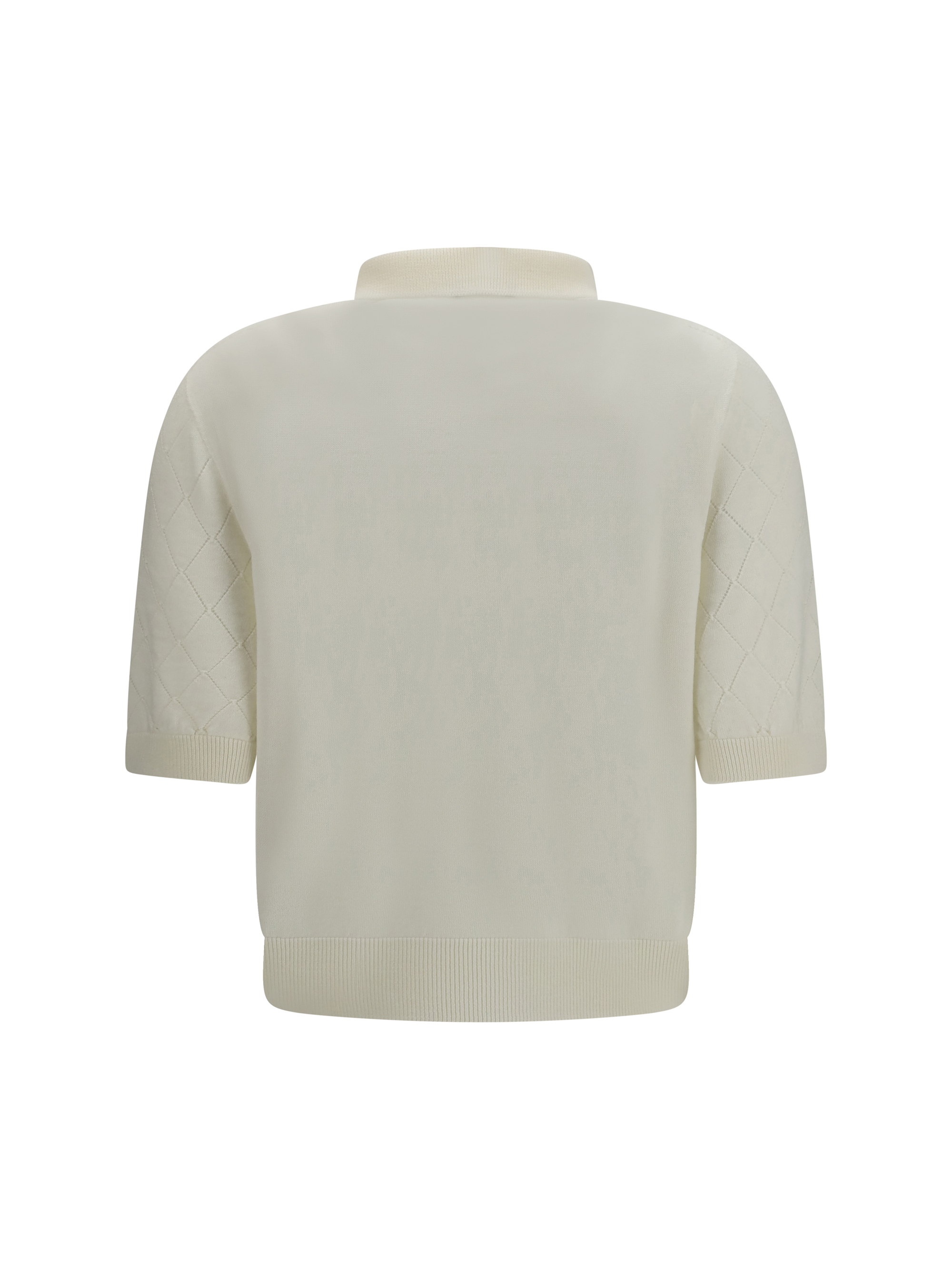 Wool Polo with vintage buttons