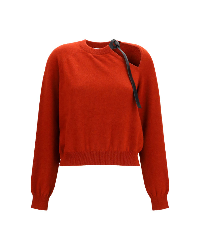 Crewneck Sweater with cut-out detail