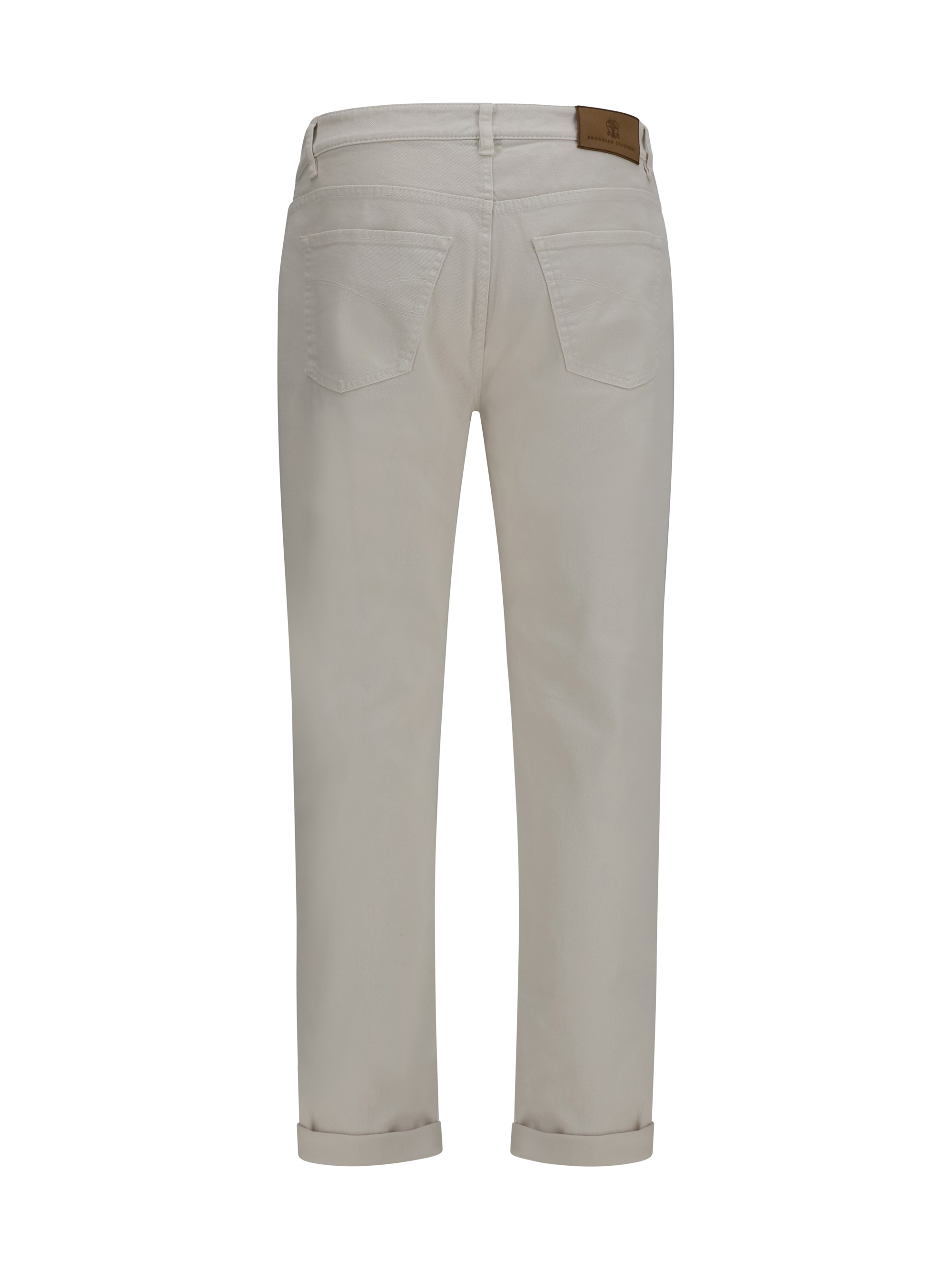 Jeans with turn-up hem