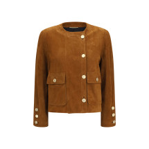 Short suede Jacket with buttons