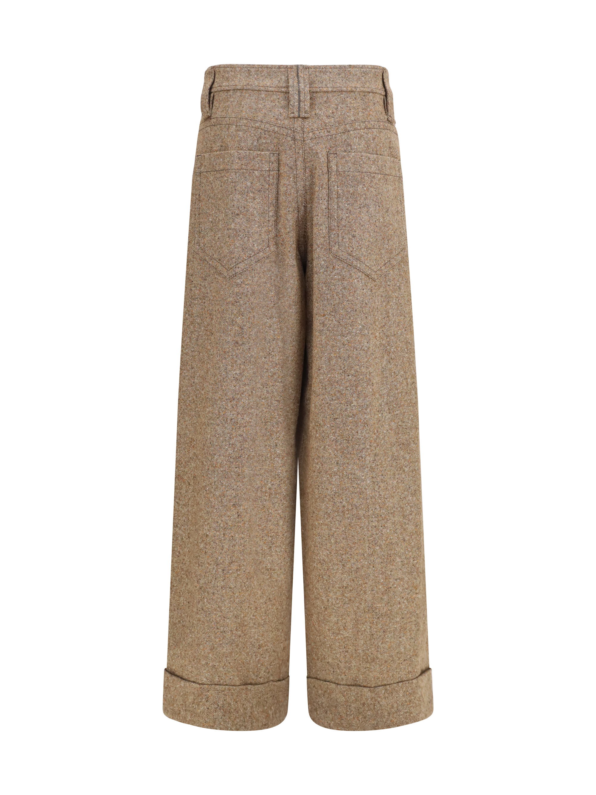 Tailored wool-blend Pants