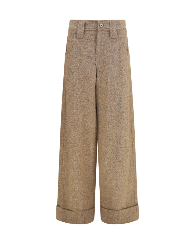 Tailored wool-blend Pants