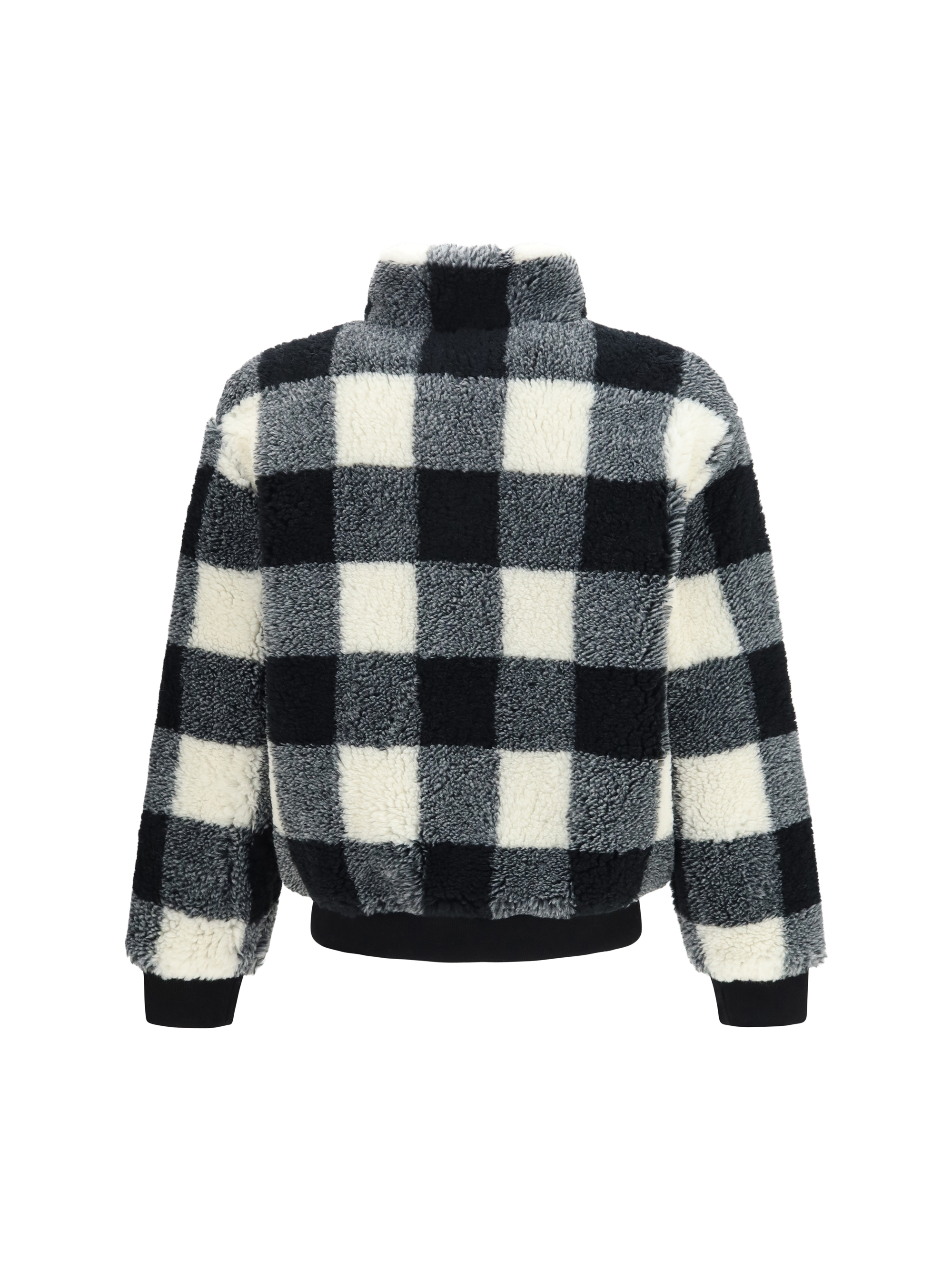 Checked wool-blend Teddy Jacket