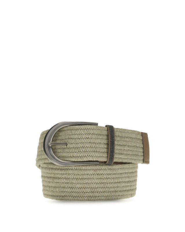 Braided linen Belt with Shiny Loop