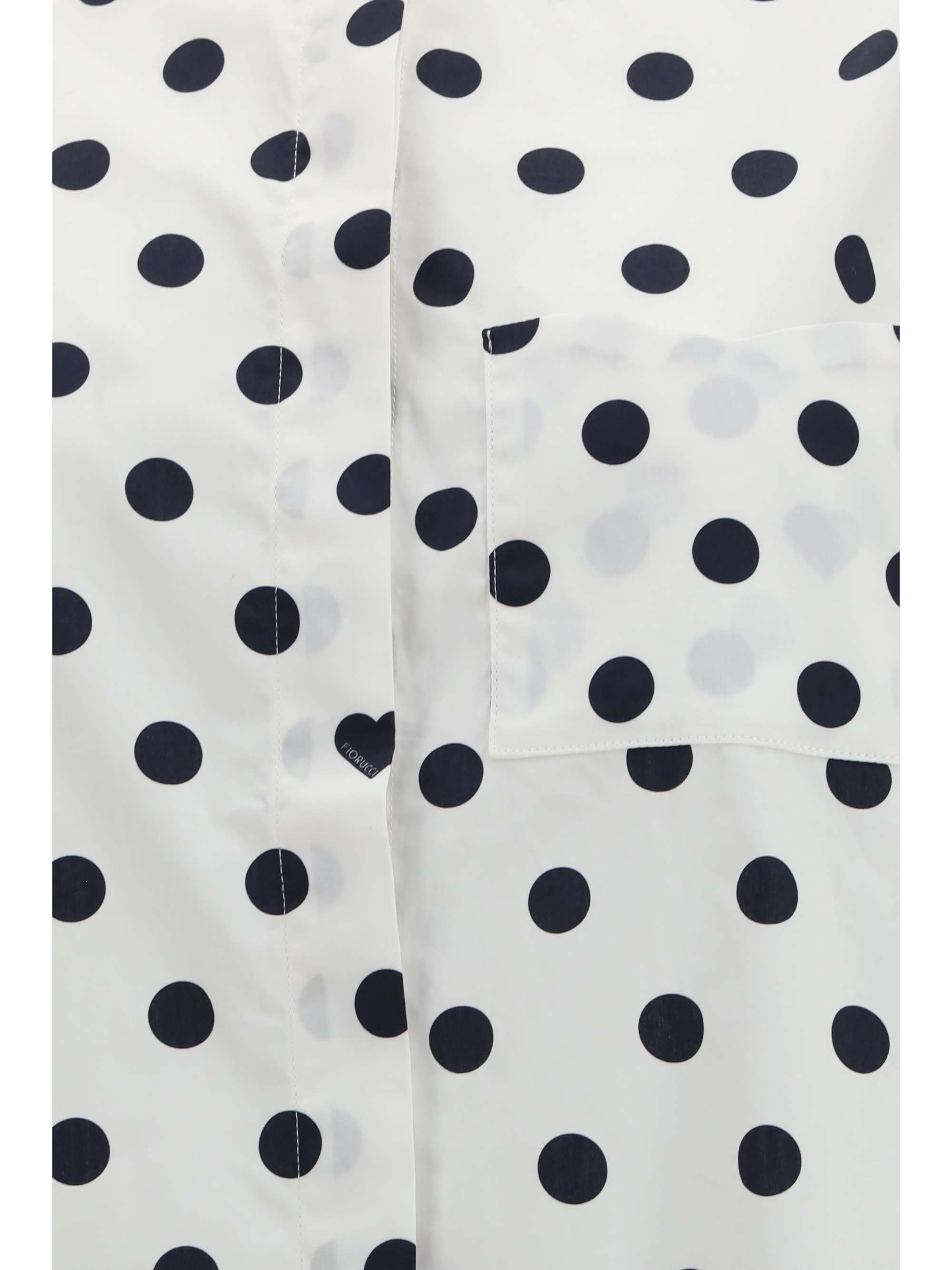Polka-dot midi shirt Dress