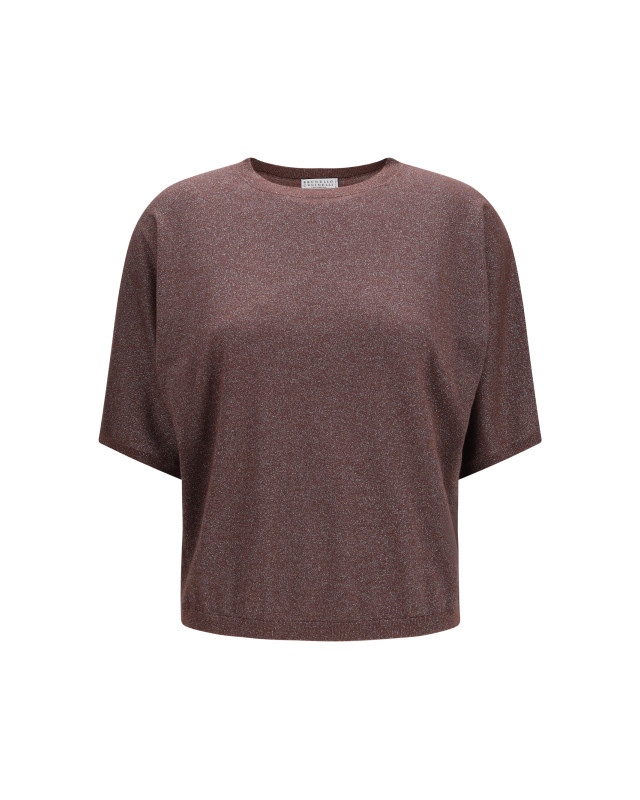 Short-sleeve cashmere and silk Sweater