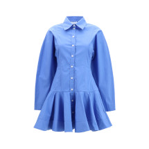 Cotton Shirt Dress with balloon skirt