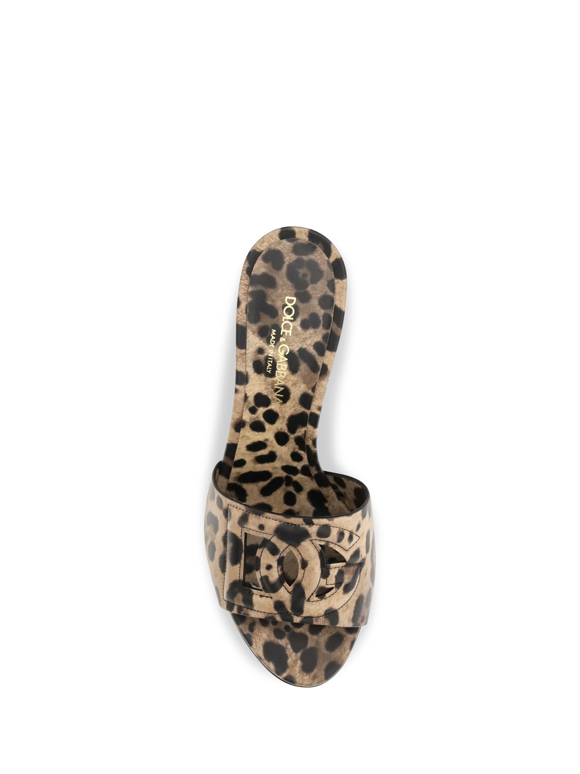 Leopard print leather Mules