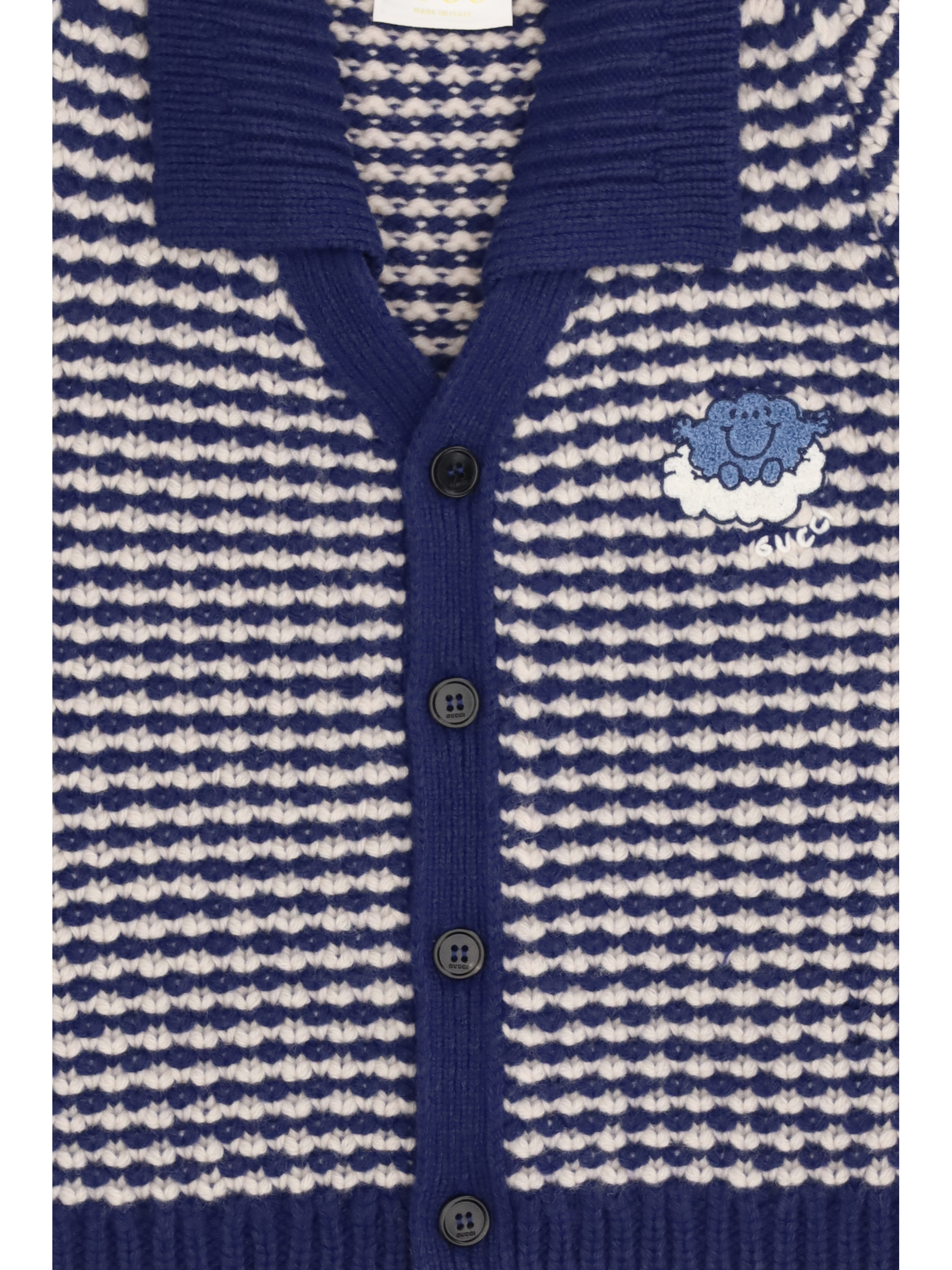 Striped wool Cardigan with Mr. Happy for Boy