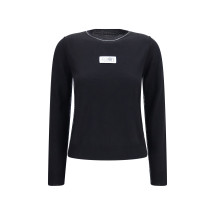 Wool-blend T-shirt with contrast details