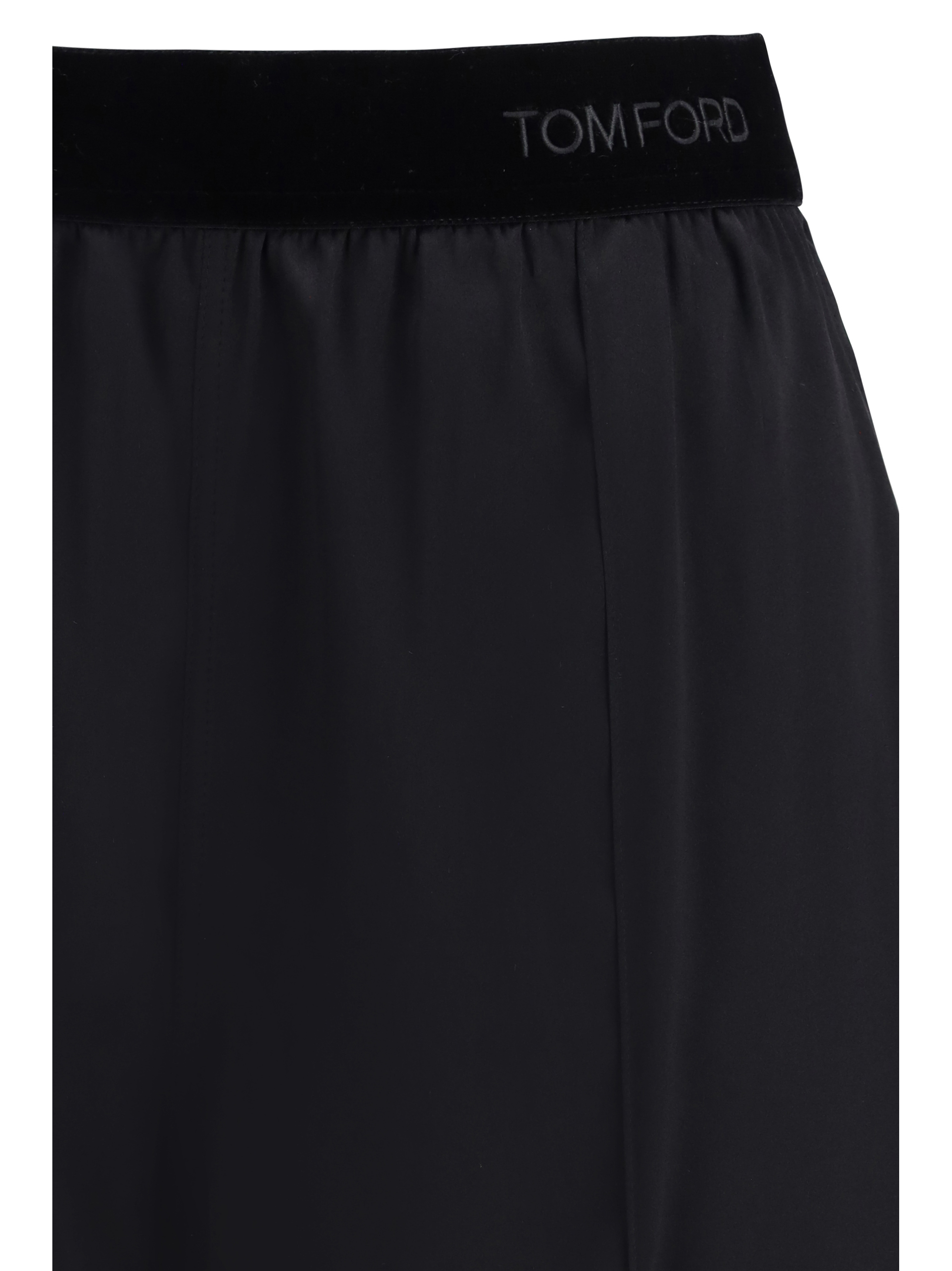 Stretch silk satin Pants