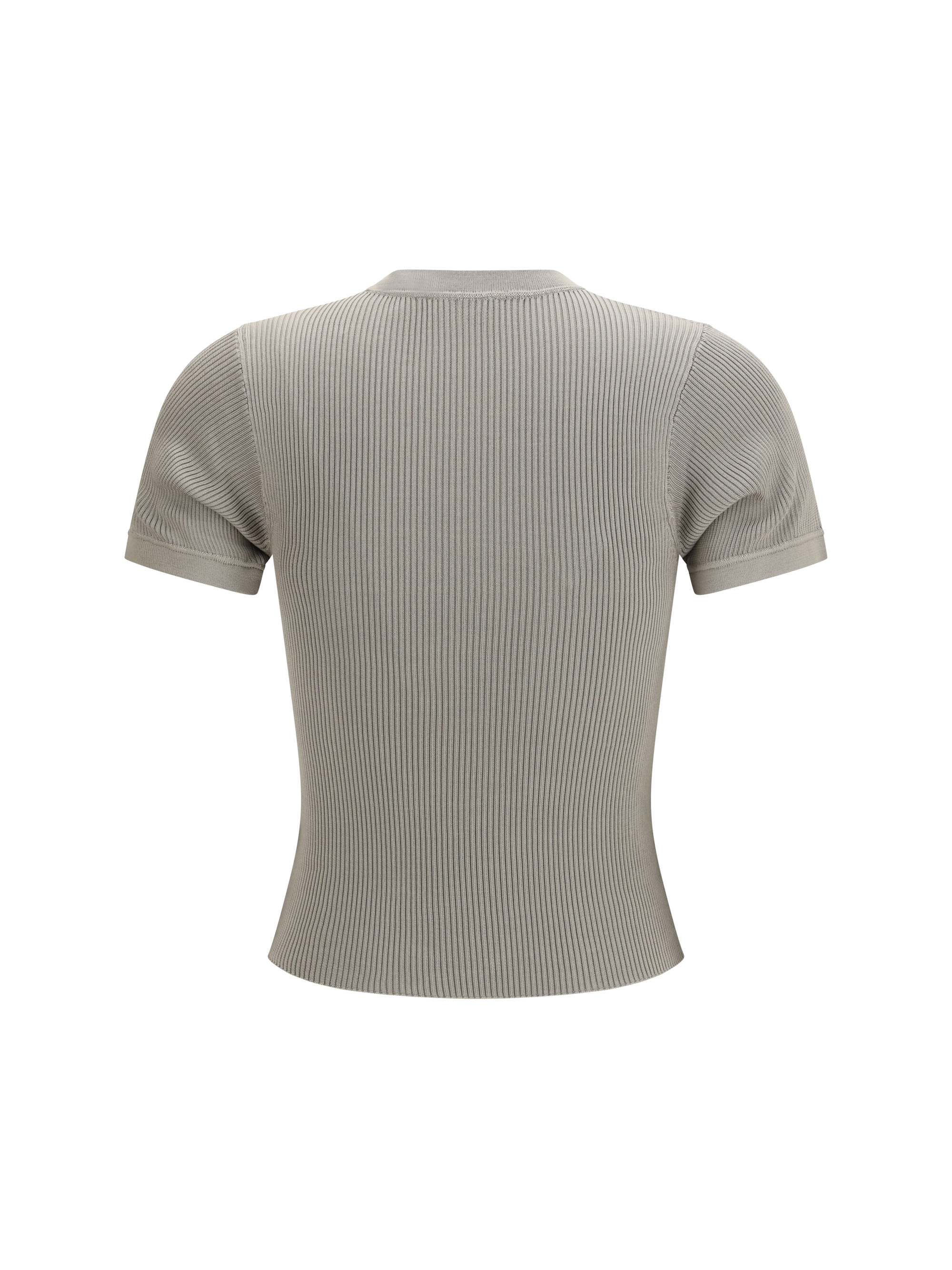 Short-sleeve ribbed T-shirt