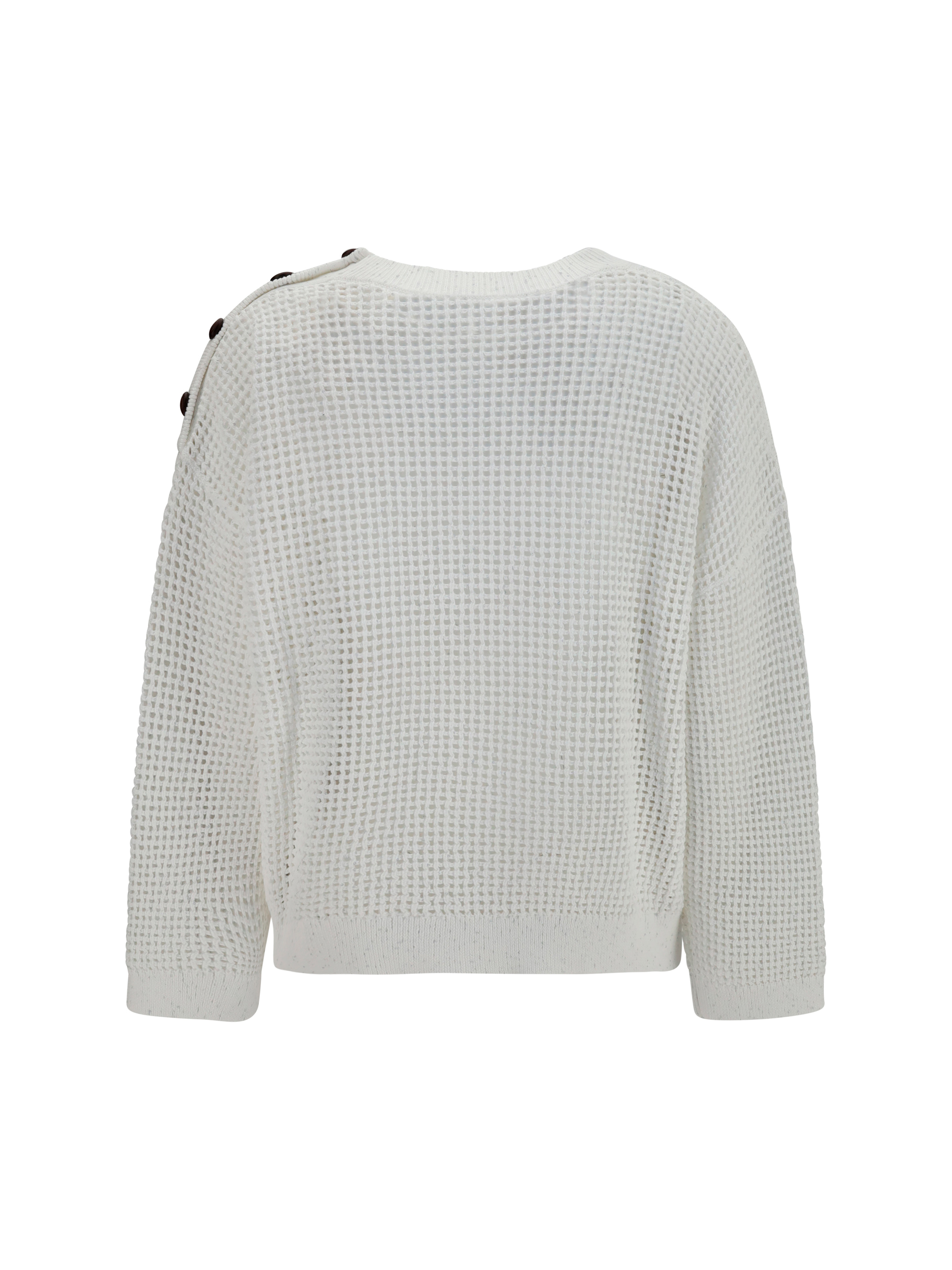 Openwork Sweater with shoulder buttons