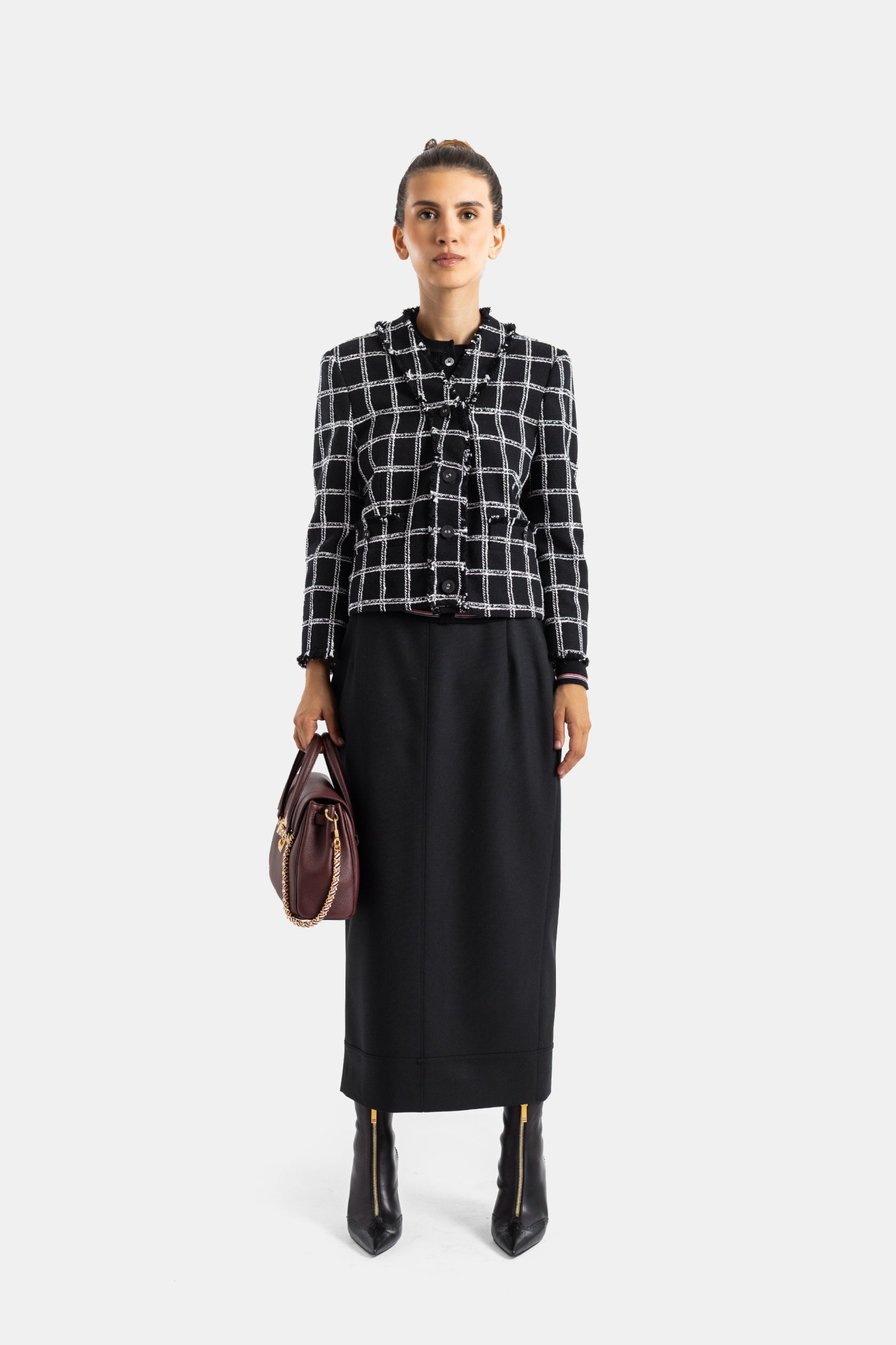 [Thom Browne] Long skirt FW26 FGCA32H-F1199
