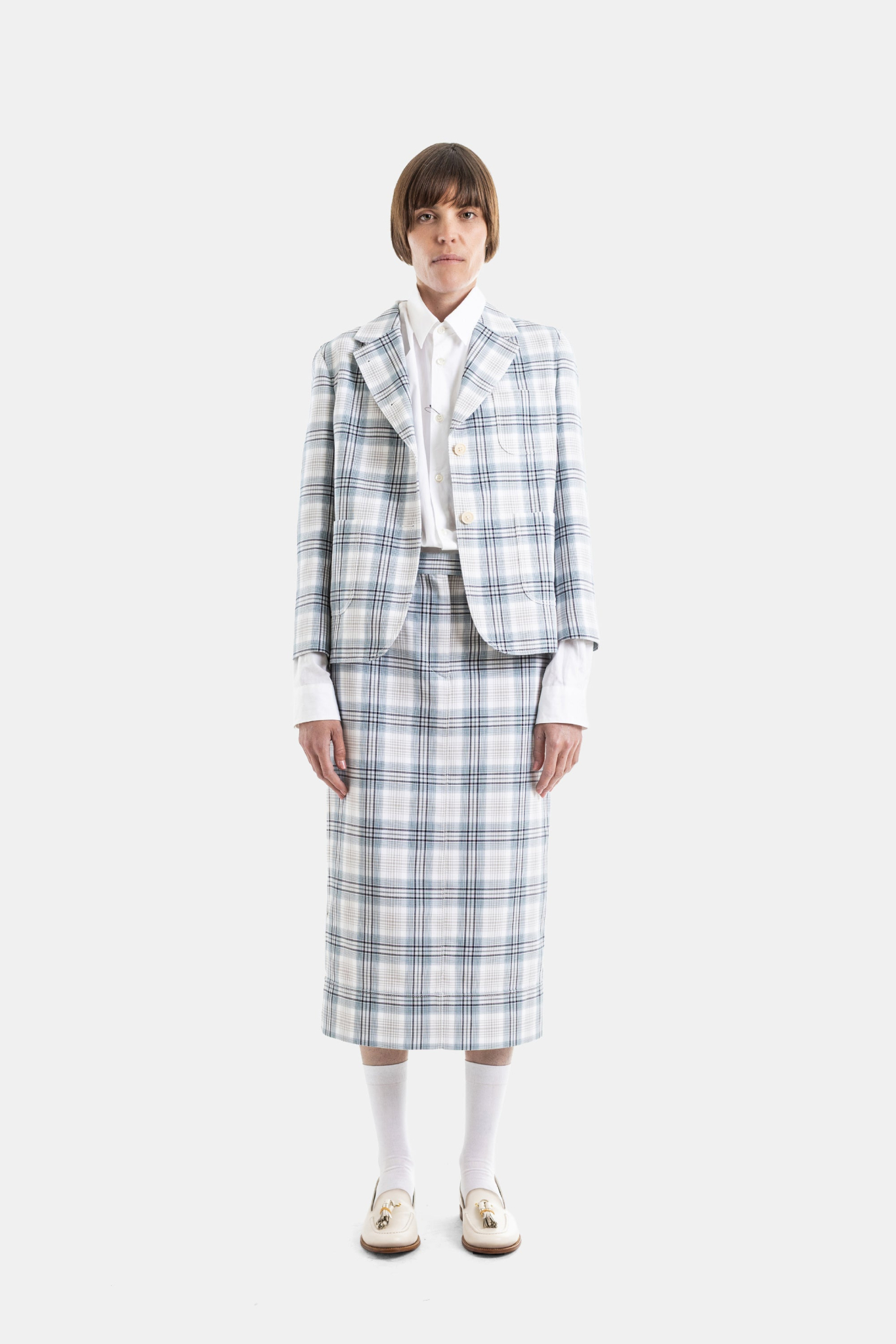 [Thom Browne] Long skirt SS26 FGC976H-F1086