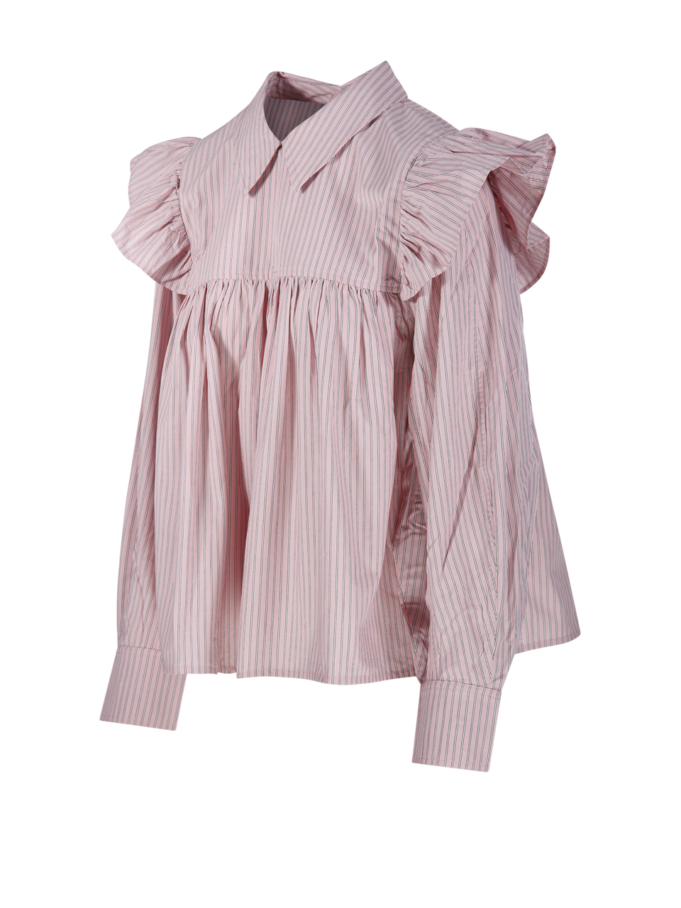 [GANNI] Shirts Long Sleeve SS26 A1040084