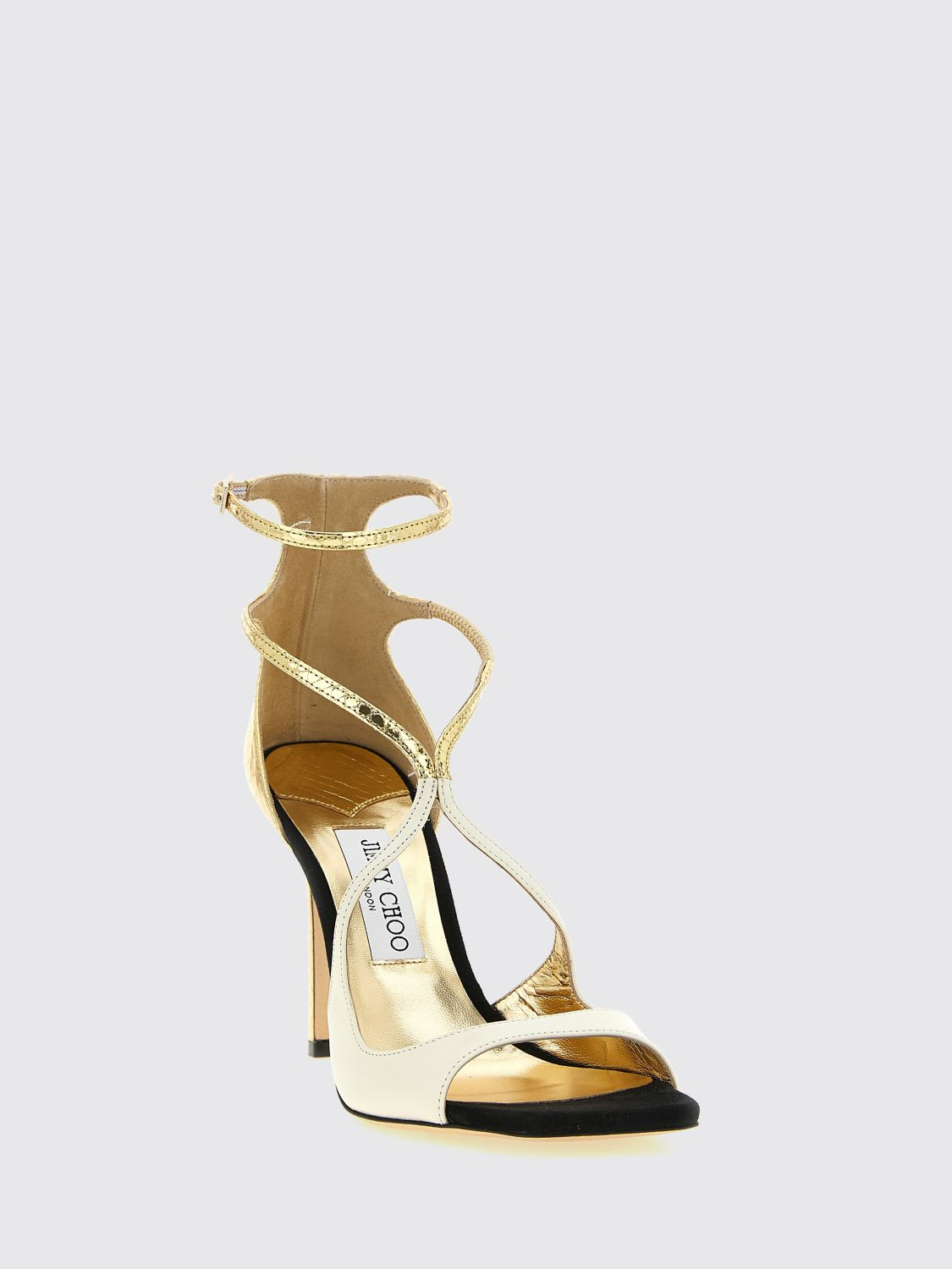 [Jimmy Choo] Sandals FW26 AZIA95BRH BLACKLATTEGOLD